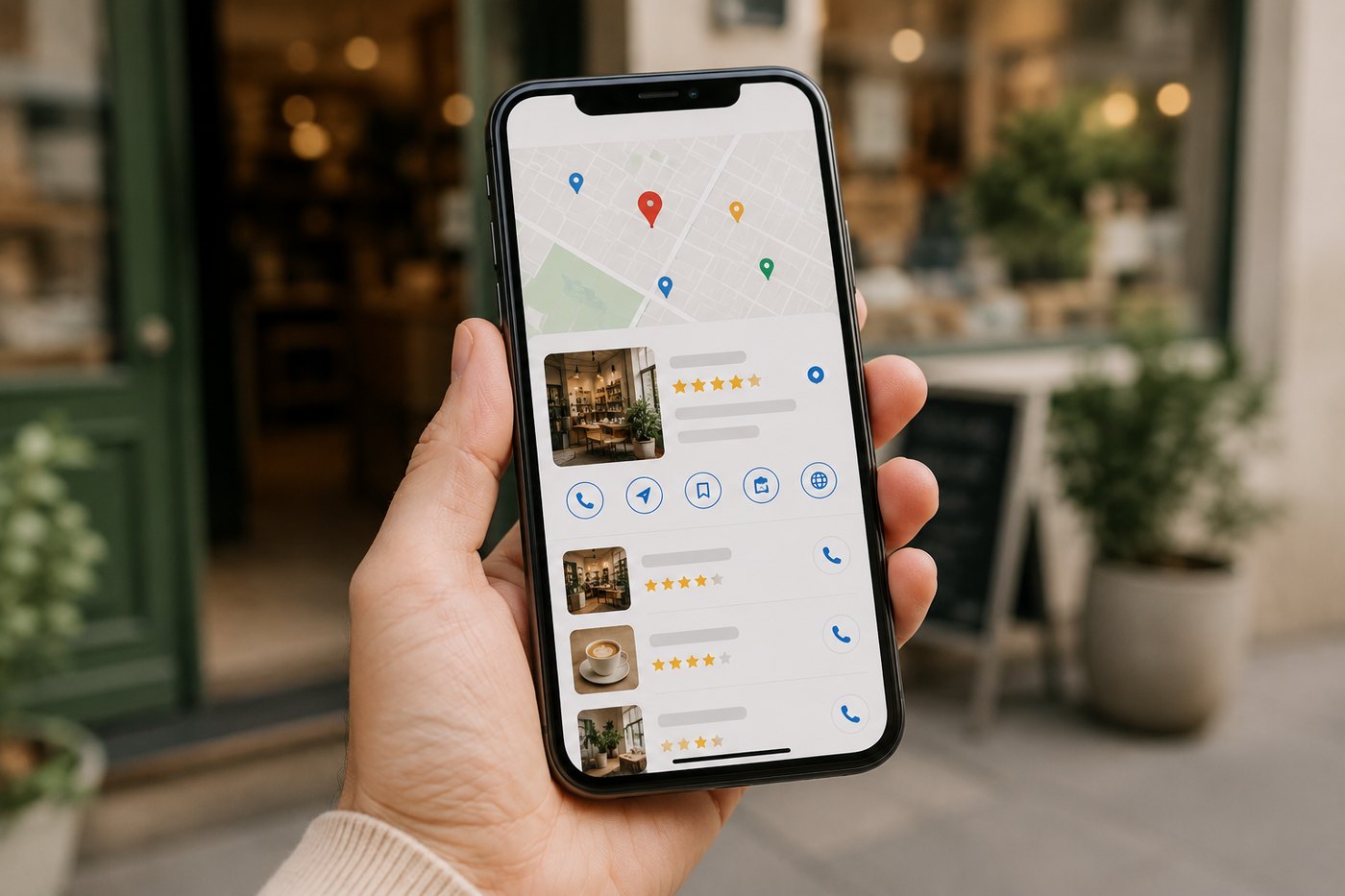 Smartphone mit Google-Suche