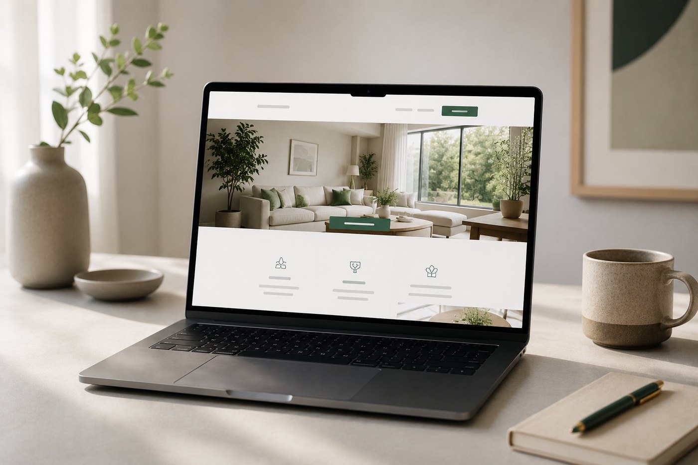 Website-Design auf Monitoren